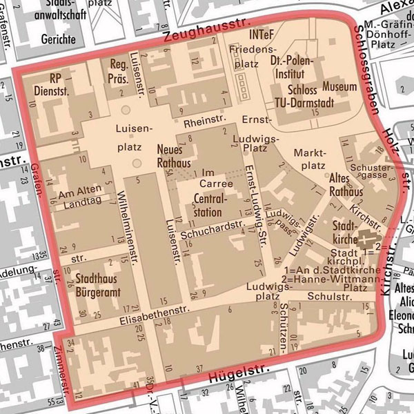 Maskenpflicht Darmstädter Innenstadt / Bild: Wissenschaftsstadt Darmstadt Marketing GmbH